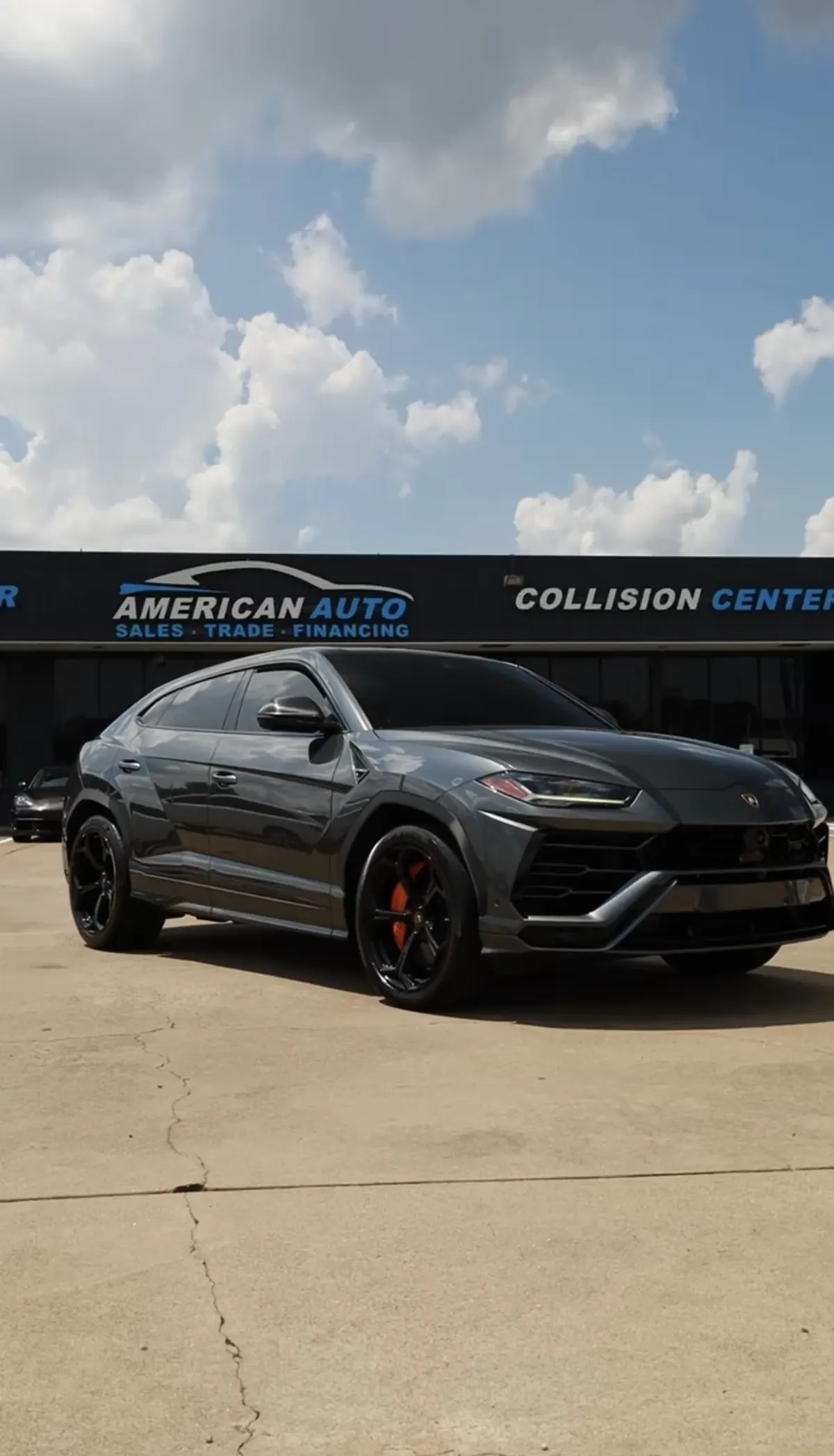 Lamborghini Urus at American Auto service center near Sugar Land, TX